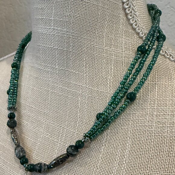 Chrysotile in Serpentine Pendant Necklace - Picture 6 of 7